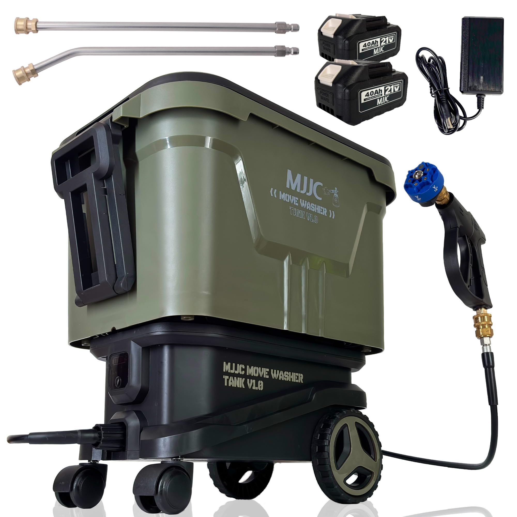 高圧洗浄機　コードレス MJIC MOVE WASHER TANK V1.0 Amazon | MJJC ポータブル 高圧洗浄機 コードレス 充電式 タンク