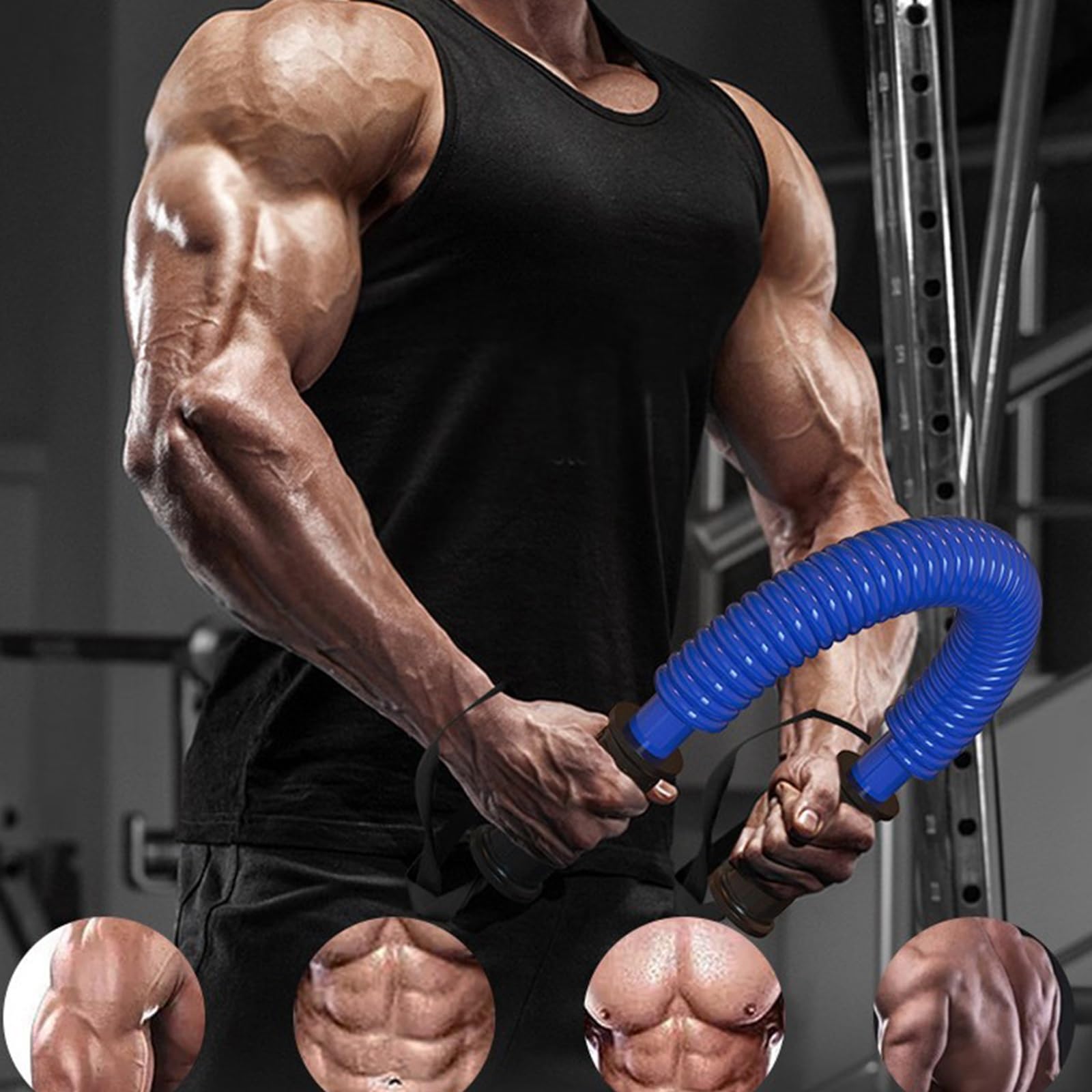Espansore toracico a doppia molla resistente – 35 kg, 40 kg, 50 kg, 60 kg, per braccia, spalle, avambraccio, allenamento di forza e allenamento toracico, attrezzatura per il fitness Resi regolabile