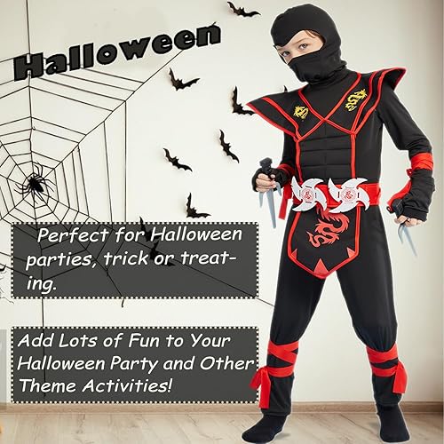 Miniatura 3 de Ninja Deluxe - Juego de disfraz para niños Muscle Ninja con accesorios de espuma Ninja