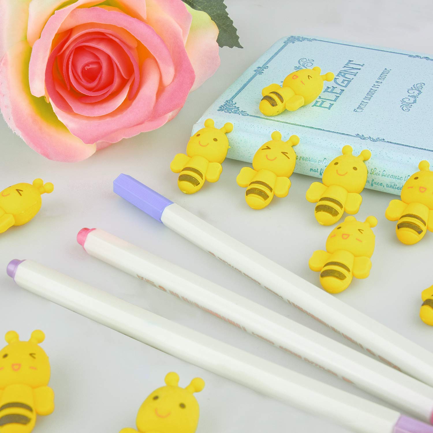 Amazon.co.jp: Ancefine ビーズ消しゴム 32個パック ノベルティ 動物
