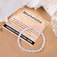 Vista 671 de MASSIVE BEADS Pulsera elástica de yoga hecha a mano con piedra natural, cristal curativo, energía, regalos para adultos unisex de 0.157 in, 0.236