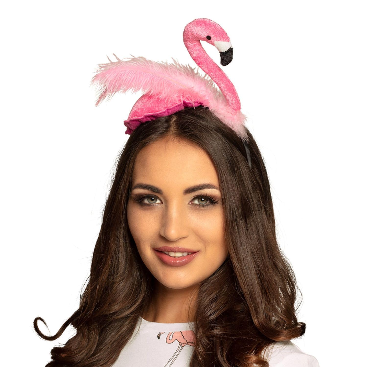 Boland Flamingo Hair Band – Fun Flamingo Headpiece for Animal Fancy Dress, Pink, Standard Size, Perfect for Carnival and Parties