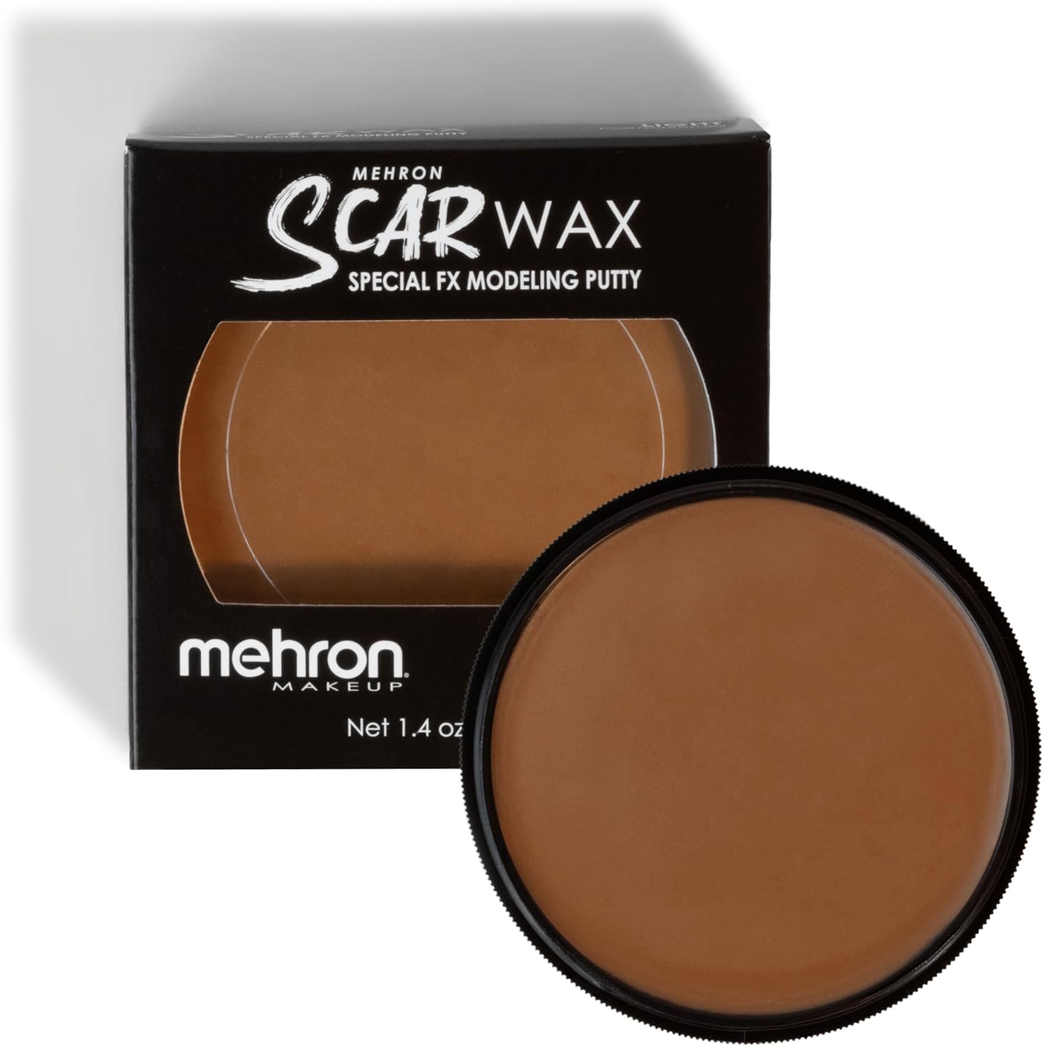 Mehron Makeup Scar Wax Special FX Modeling Putty, Moldable Soft Wax for Special FX, Scar Wax, SFX Makeup for False Scars, Wounds, Cosplay and Halloween Effects (medium)