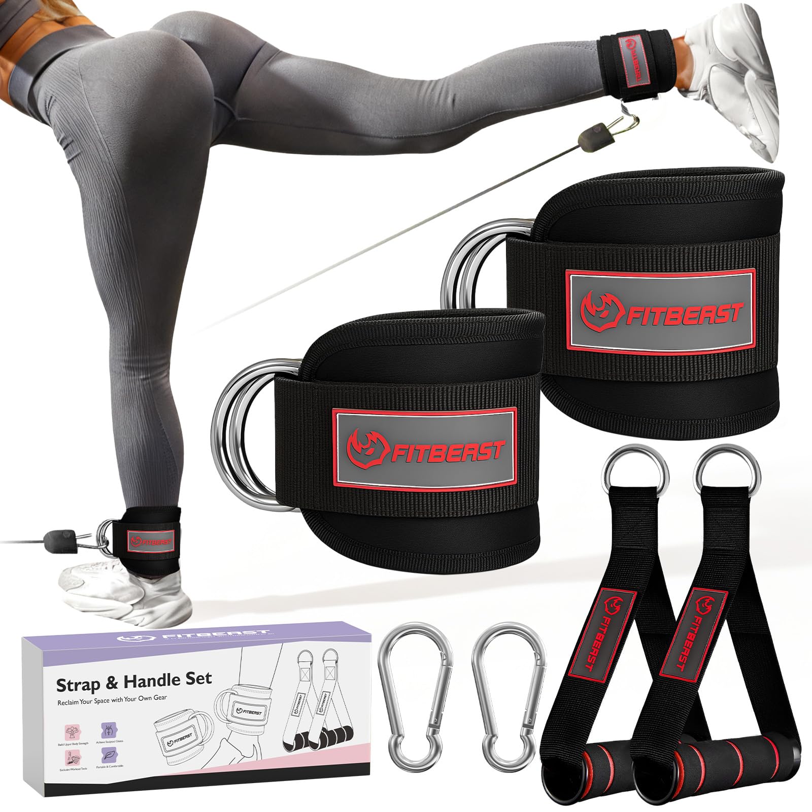 Amazon.com : Fitbeast Ankle Straps for Cable Machines Women 