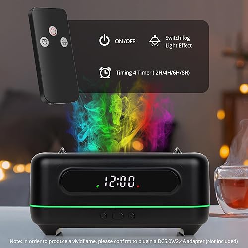 Miniatura 4 de Difusor de aceite esencial de llama Pro Edition (actualización 2025), humidificador ultrasónico de niebla fría de 8.5 fl oz con luces LED de 7