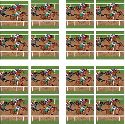 Miniatura 7 de Derby Day - Juego de 34 piezas de mantel de carreras de caballos, servilletas, confeti, suministros de fiesta, decoraciones para entusiastas