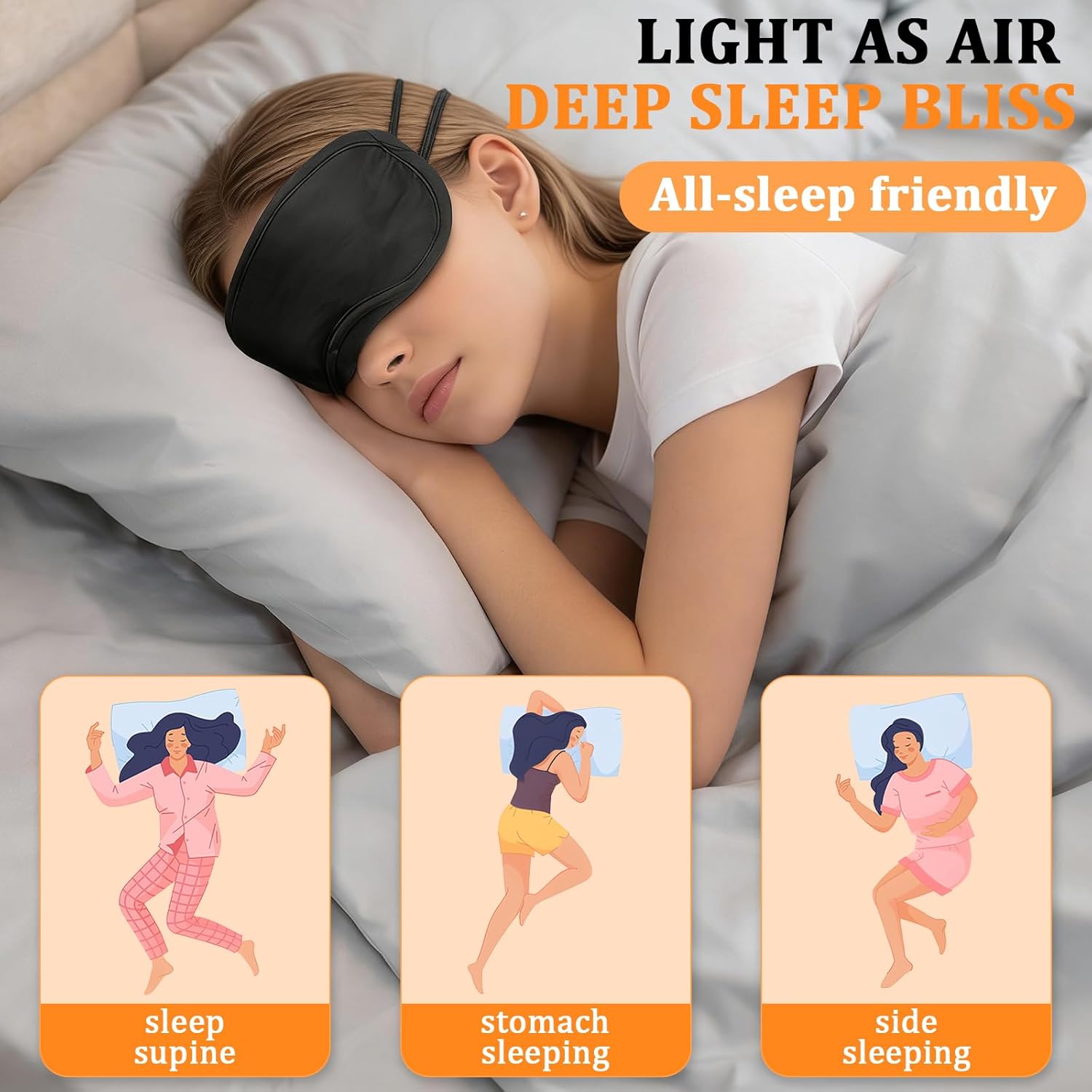 HOFASON 200 Pcs Blindfolds Bulk Sleep Eye Mask for Party Games Team Building Travel, Disposable Sleeping Masks for Kids Boys Girls with Nose Pad and Elastic Strap (Black)