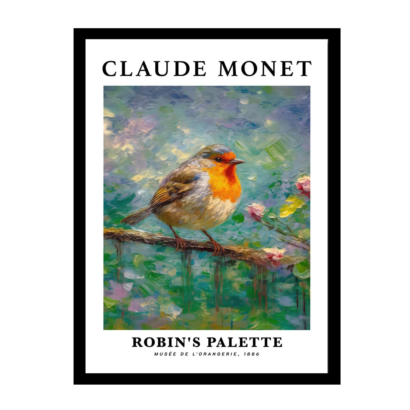 Amazon.com: NINGJINJU Poster Wall Art Print Monet Robin Print