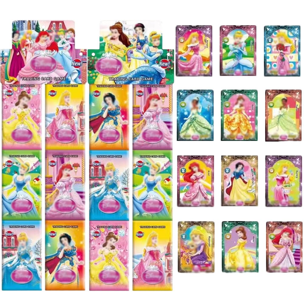288PCS Princess Cards Collecting Princess Cards Surrounds of Princess Games Paper Princess Cards Suitable for 7-14 Years Old Boys Girls Game Lovers - 36Pack