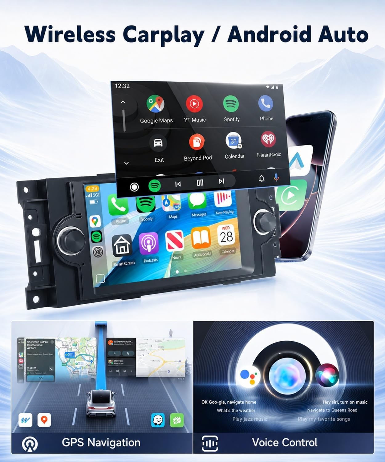 8-Core 4G+64G Car Stereo for Dodge Ram 1500 2500 image 3