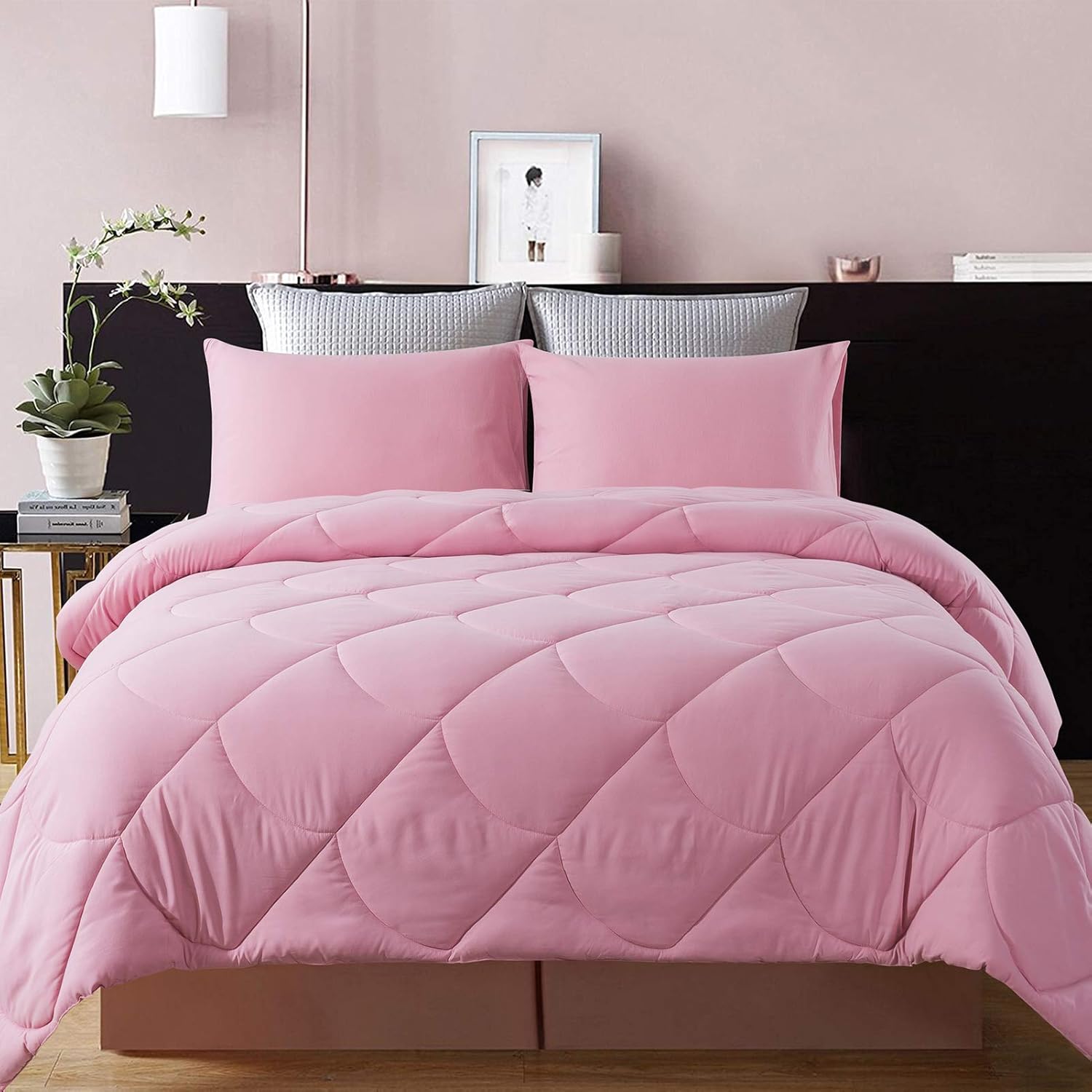 Decroom Lightweight King Comforter Set with 2 Pillow Sham 3 Pieces