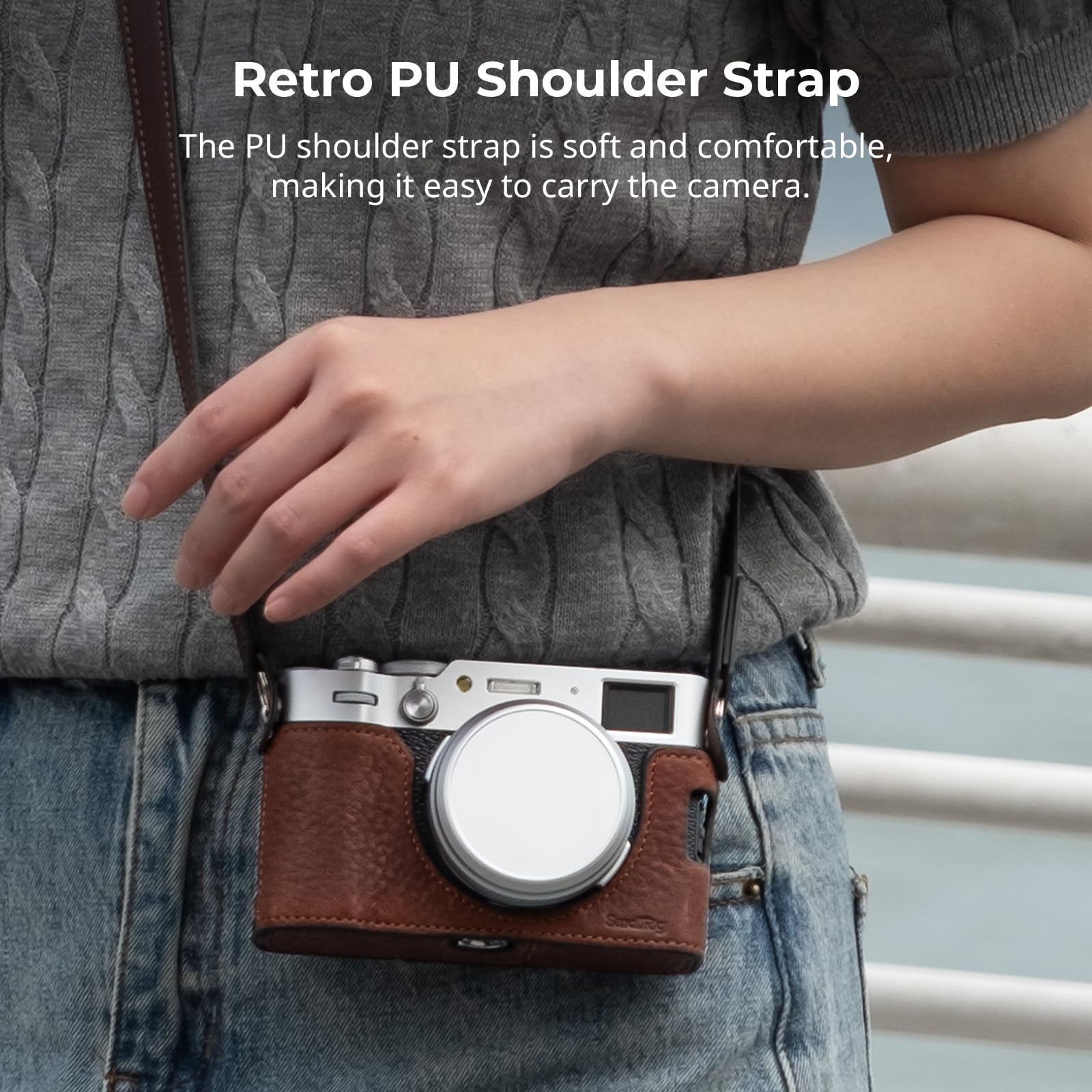 Amazon.co.jp: SMALLRIG レトロハーフレザーケース Fujifilm X100VI用