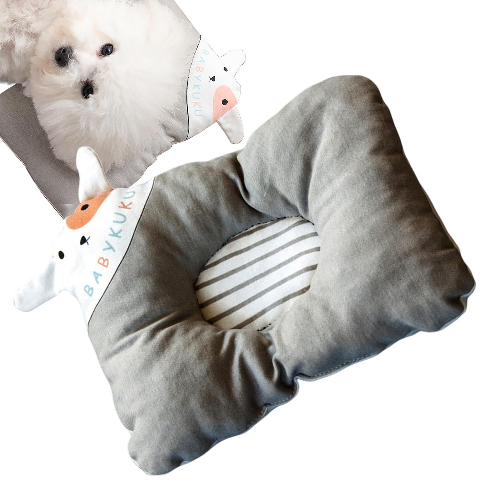 Oreiller apaisant pour chien | Oreiller de sommeil doux pour animal de compagnie | Oreiller en peluche confortable | Oreillers pour tête d'animaux de compagnie | Oreiller carré respirant et