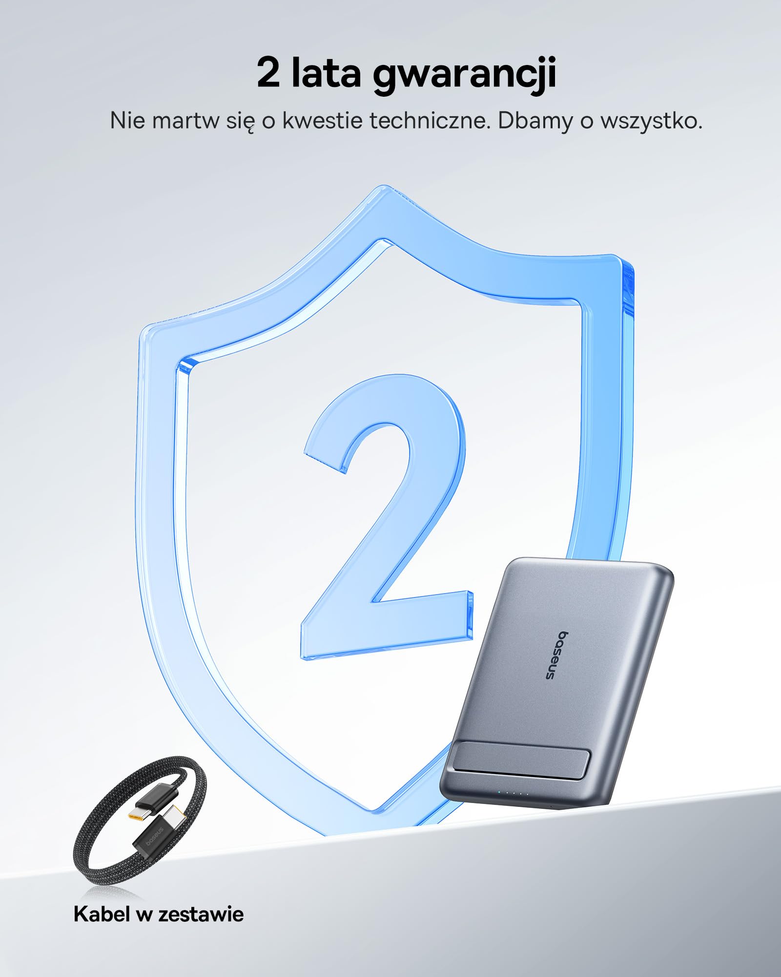 Baseus Mini MagSafe Powerbank 5000mAh Qi2 z certyfikatem ze składaną podstawką, PD 20W Magnetic Power Bank USB C Bezprzewodowy powerbank Kompatybilny z iPhone 16/15/14/13 / 12 / Pro/Pro Max Series,