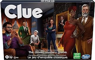 Clue Board Game for Kids Ages 8 and Up, Reimagined Clue Game for 2-6 Players, Mystery Games, Detective Games, Family Games for Kids and Adults (English & French)