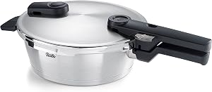 Fissler Vitaquick Premium Pressure Cooker 2.5 L, Diameter 22 cm, Stainless Steel, 2 Levels, Made in Germany, Induction Com…