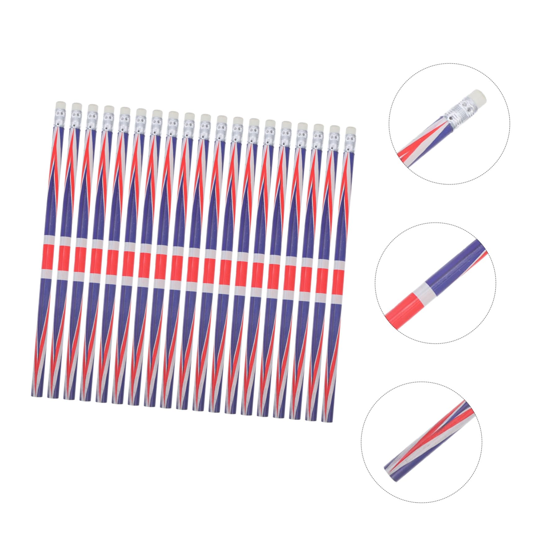 Lot de 120 Set de Set de Crayons en Bois avec Motif Drapeau, Utilisation Multifonctionnelle, Expérience D'écriture Fluide, pour Récompenses en Classe et Événements