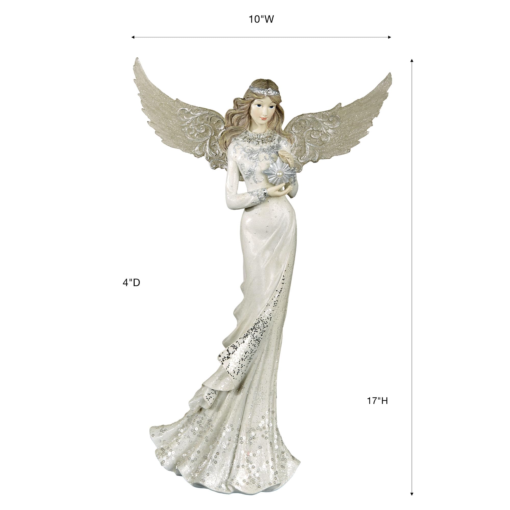 Amazon.com: Touch of Class Charmeine Ivory Angel Table Sculpture