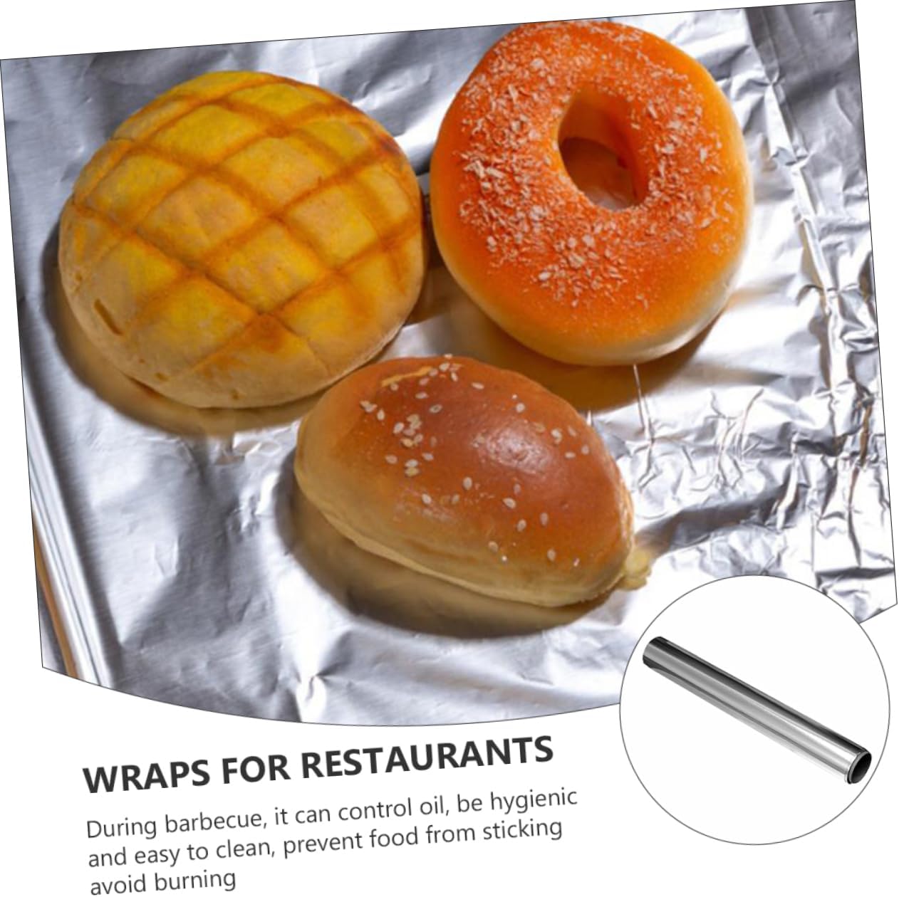 Healeved 4rolls Aluminum Foil Kitchen Wrap for Baking Bbq and Food Storage of Foil for Home Use