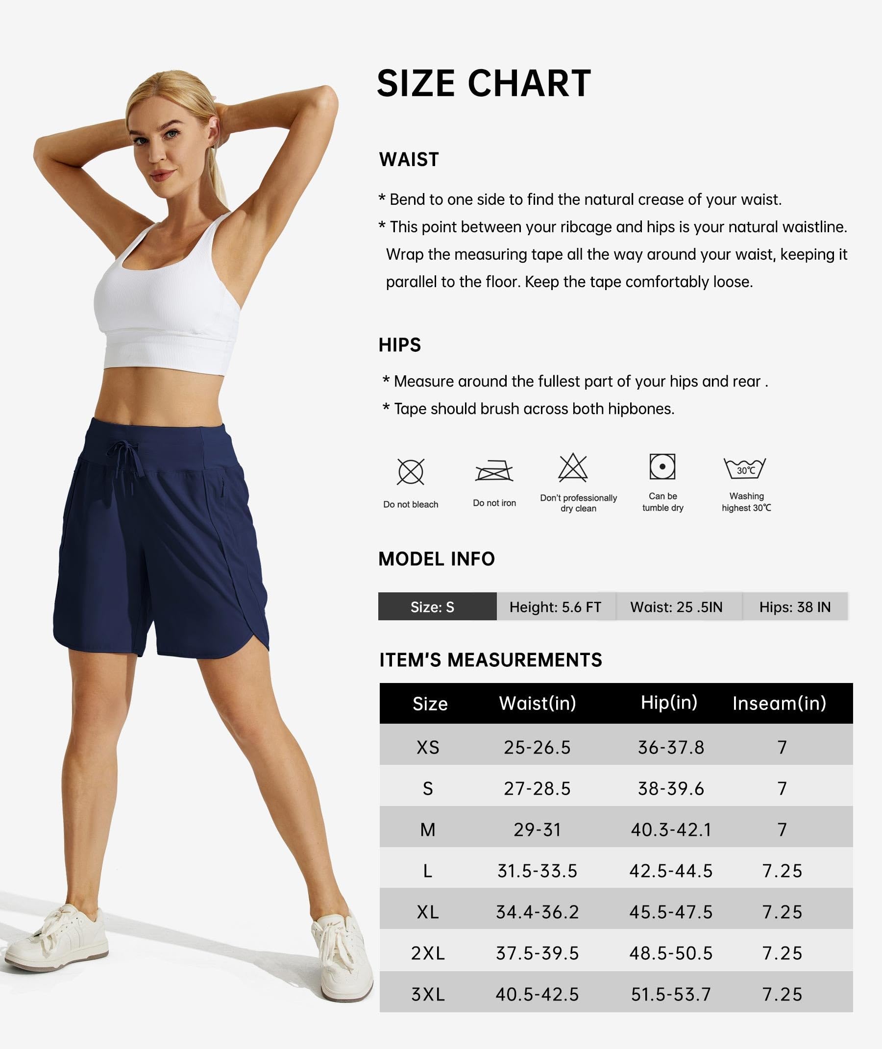 WILLIT Pantaloncini da corsa atletici da donna, 5", 7", per allenamento, corsa, jogging, corsa, corsa, asciugatura rapida, a vita alta, con cerniera
