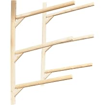 3-Place Wall-Mount Log Kayak Storage Rack, Paddle Board Wall Mount, Canoe Garage Storage Racks, Surfboard Wall Storage, Surf Racks, Kayak Wall Storage - Canyon Brown