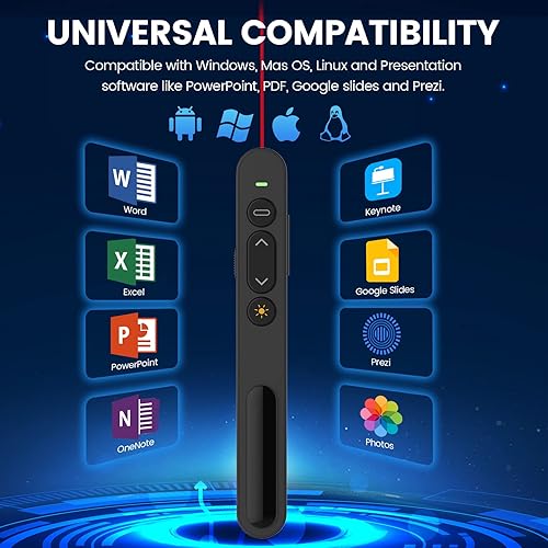 Miniatura 2 de Clicker de presentación para presentaciones de PowerPoint, 2.4GHz USB Wireless Presenter PowerPoint Clicker para MacKeynoteComputadoraLaptop-Plug &