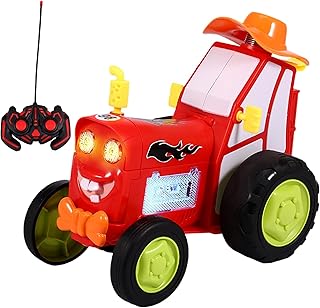 لعبة سيارة قفز مجنونة من تيريفي سيارات بهلوانية سريعة بجهاز تحكم عن بعد مع اضواء وموسيقى راقصة لاسلكية شاحنات قيادة مزدوجة الجوانب زاحفة هدية