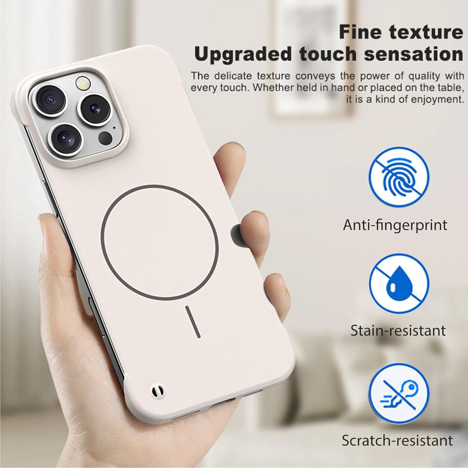 جراب ماج سيف لموبايل ايفون 15 برو ماكس من رونجوس غطاء رفيع بدو... - view 3