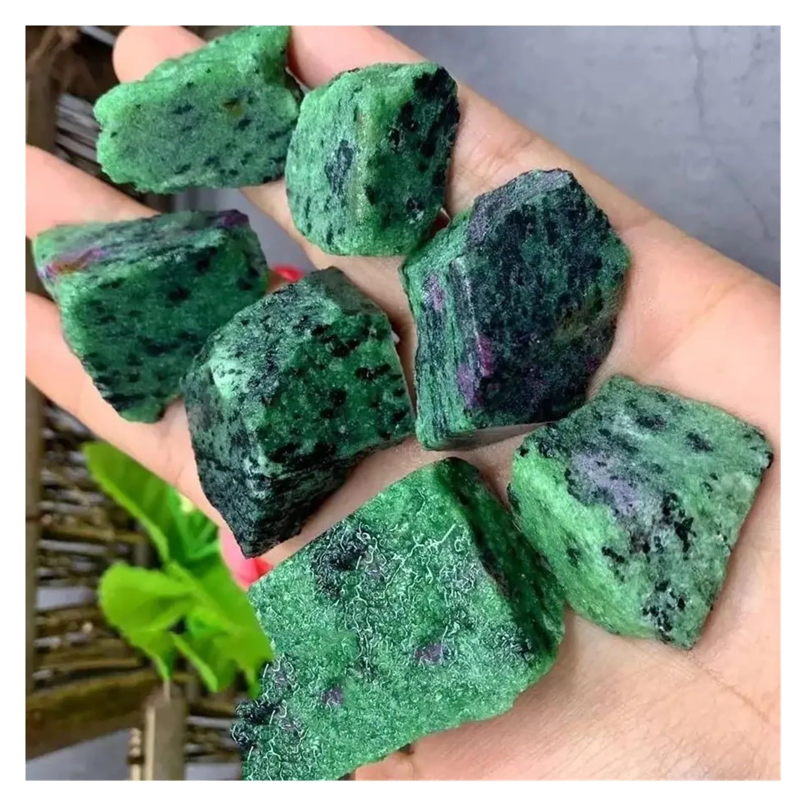 200 g di Pietre grezze Rosse e Verdi, for Decorazioni Acquario, Artigianato Gemstone Stone