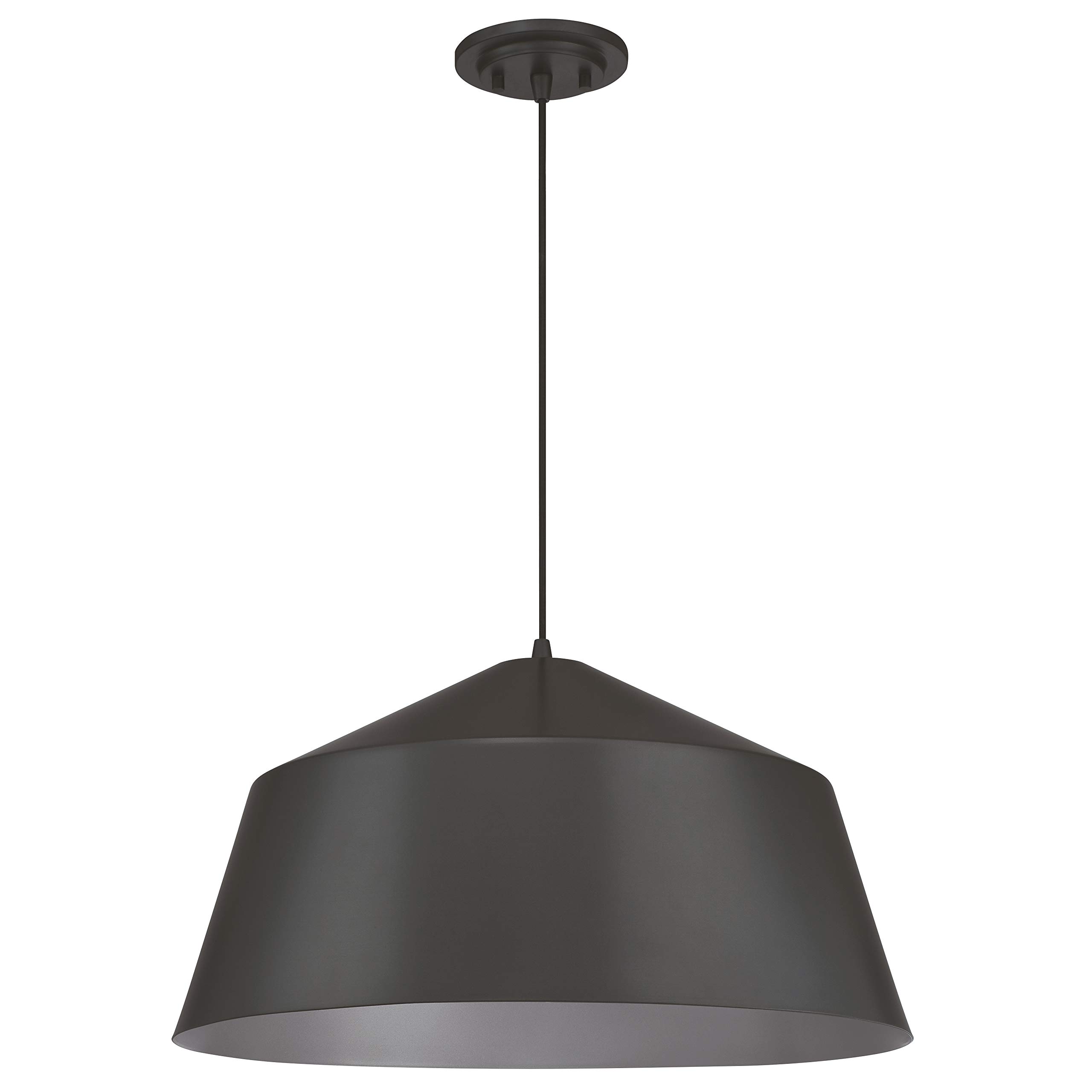 Westinghouse iluminación 63729 Lámpara colgante para interiores de un solo brazo, acabado en bronce de cañón cepillado mate