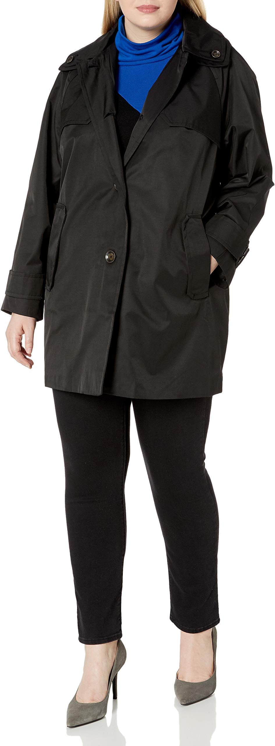 LONDON FOGWomen's Button Front Topper Jacket