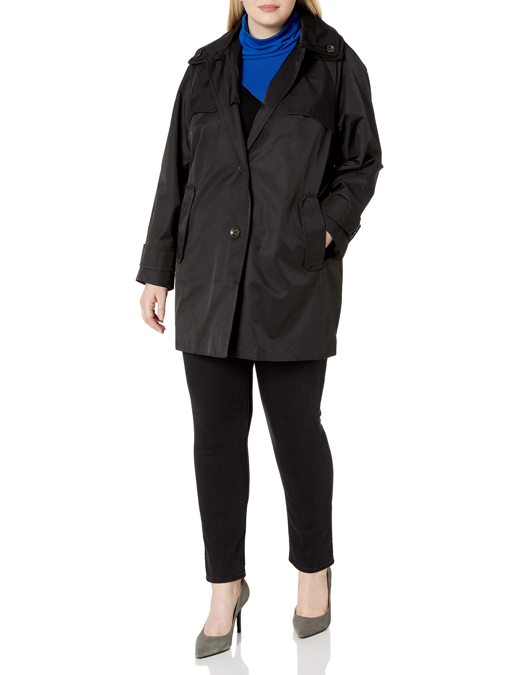 LONDON FOGWomen's Button Front Topper Jacket