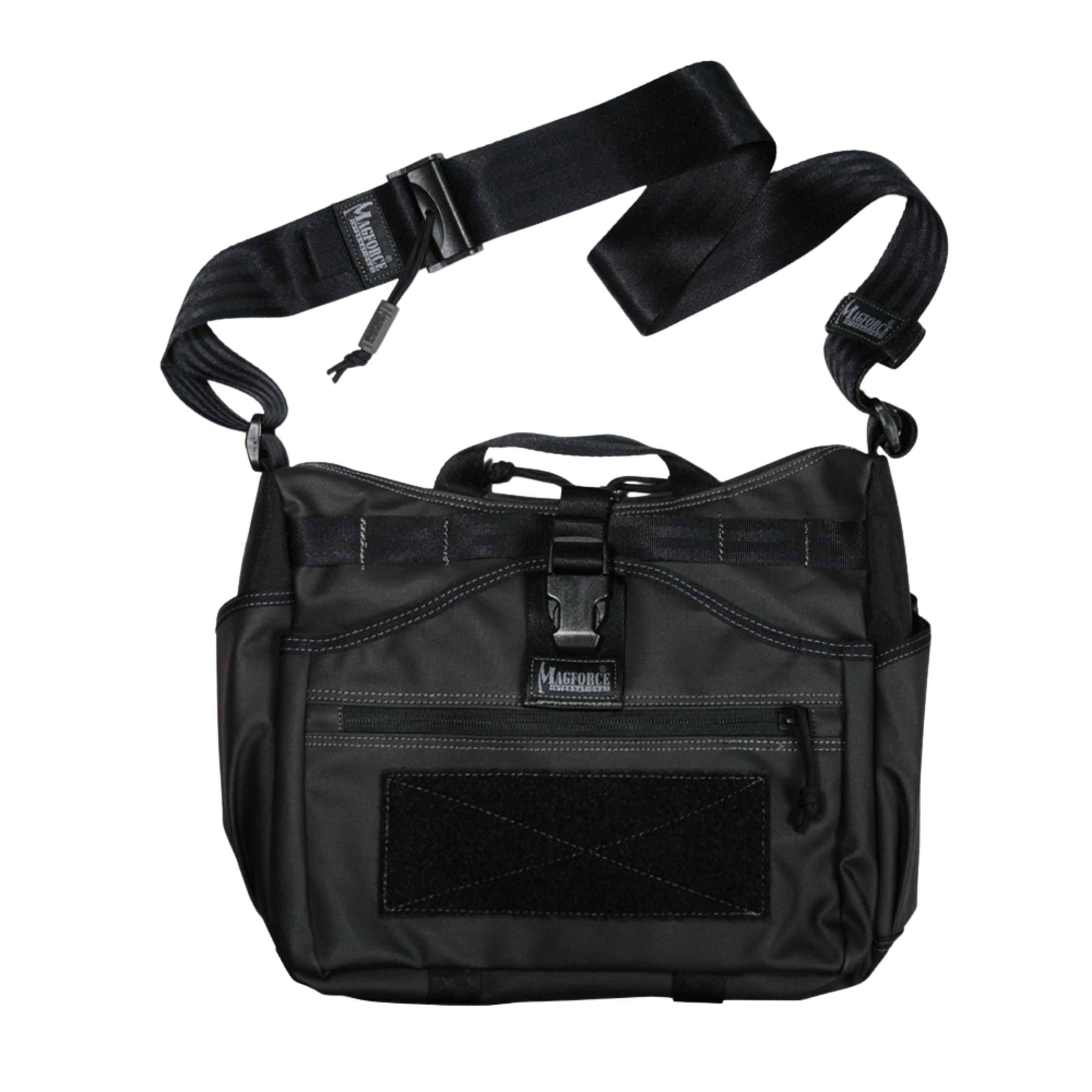 Magforce Sac Banane Tactique City Traveler pour Homme – Voyage et randonnée, léger, Grande capacité, Multiples Poches, Pochette Multifonction en Nylon avec Fermeture éclair, Noir Mat, Taille M – 500D
