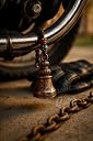 Classic Quirk bronze Guardian Bell Keychain for Bike & Car | Bird Design Lucky Bell with Rope & Beads | Protective Rider Charm | Metal Key Ring Gift for Bikers (1, Red Bird Rope) gallery image