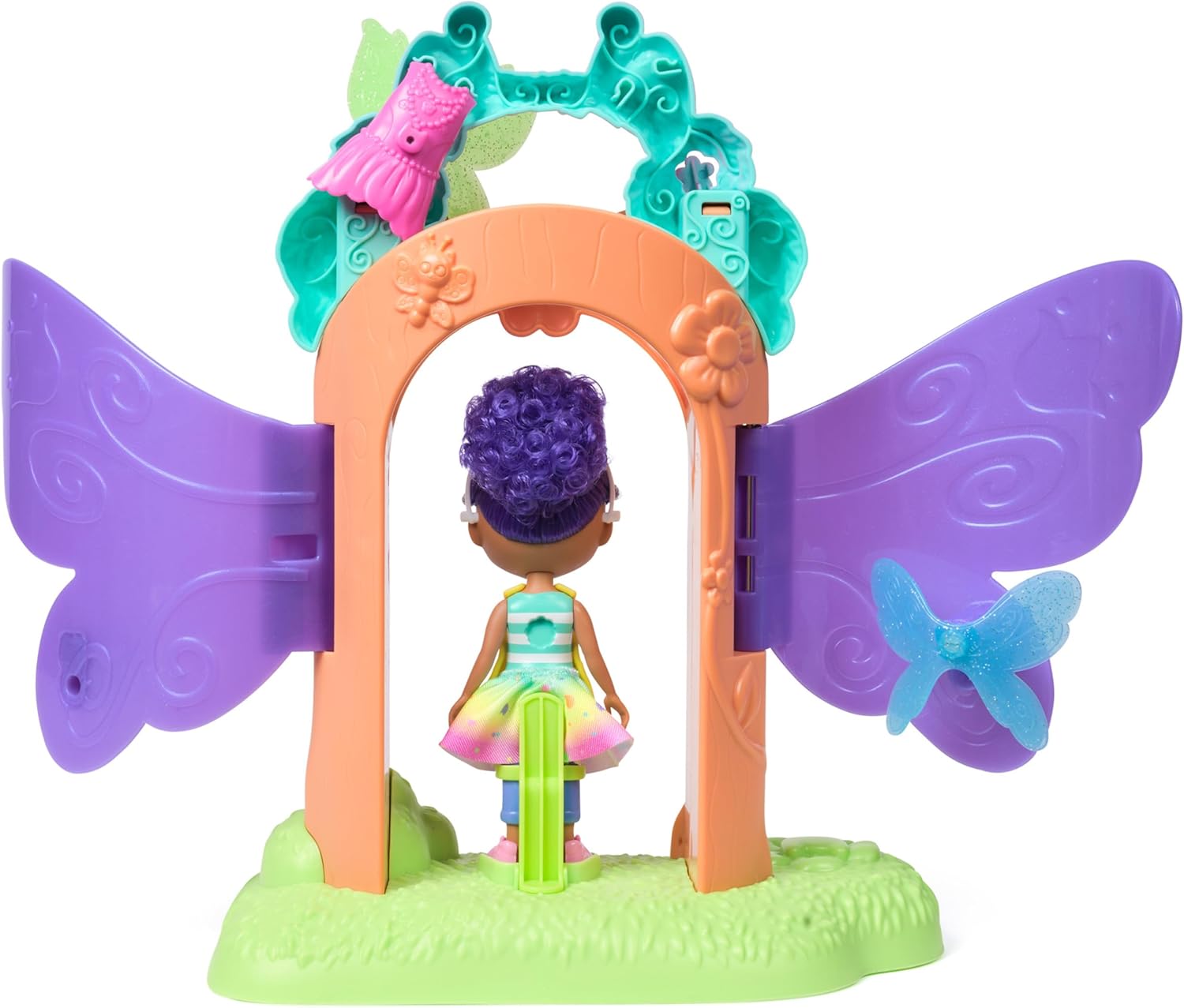 Gabby and The Magic House – Gabby Dollhouse – Playset Transformation – Articulated Fairylandia Fairy Doll 15 cm with 6 Accessories – Cartoon Toy for Dollhouse – Children's Toy 3 Years and Above