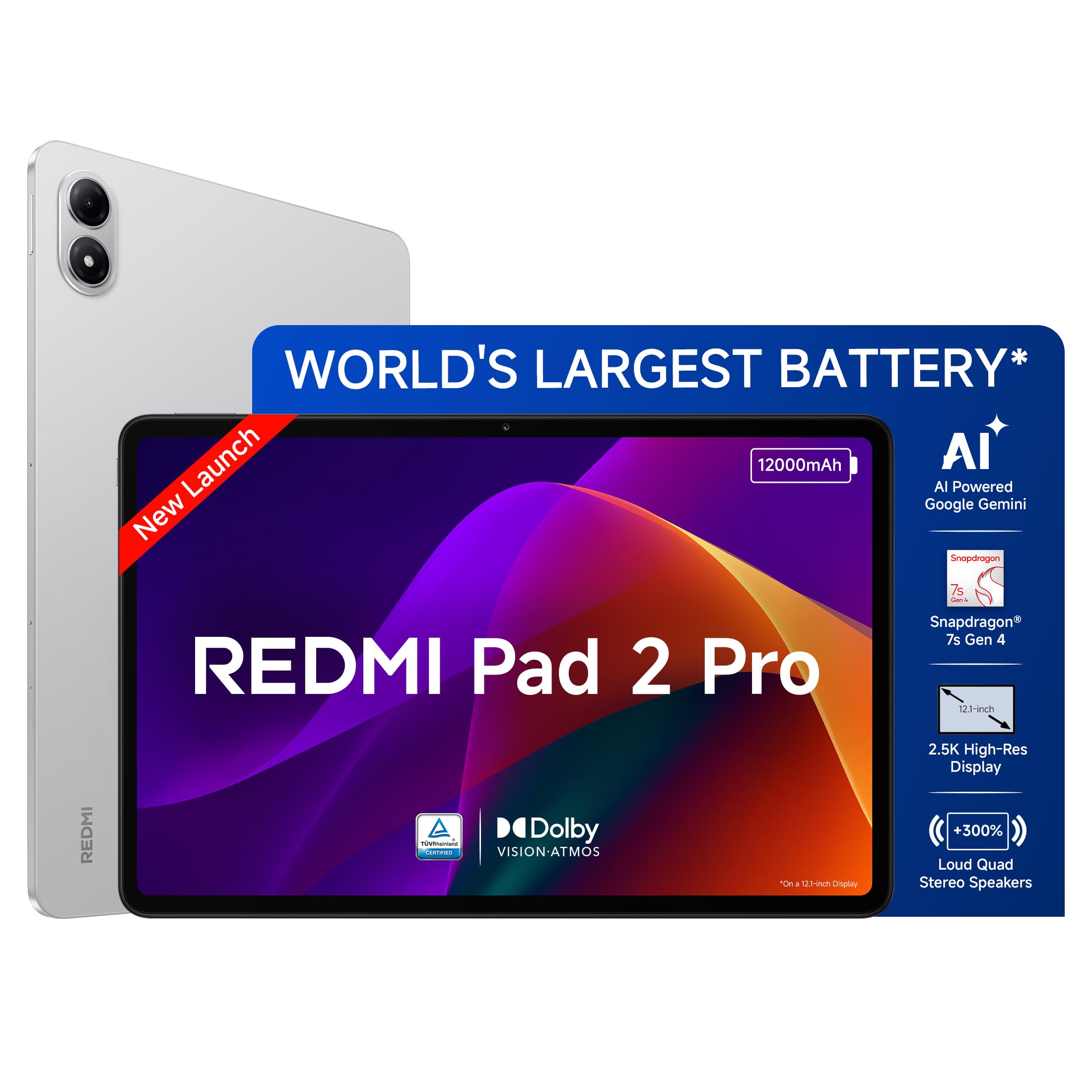 Redmi Pad 2 Pro [Smartchoice] | 12000mAh | Snapdragon 7s Gen 4