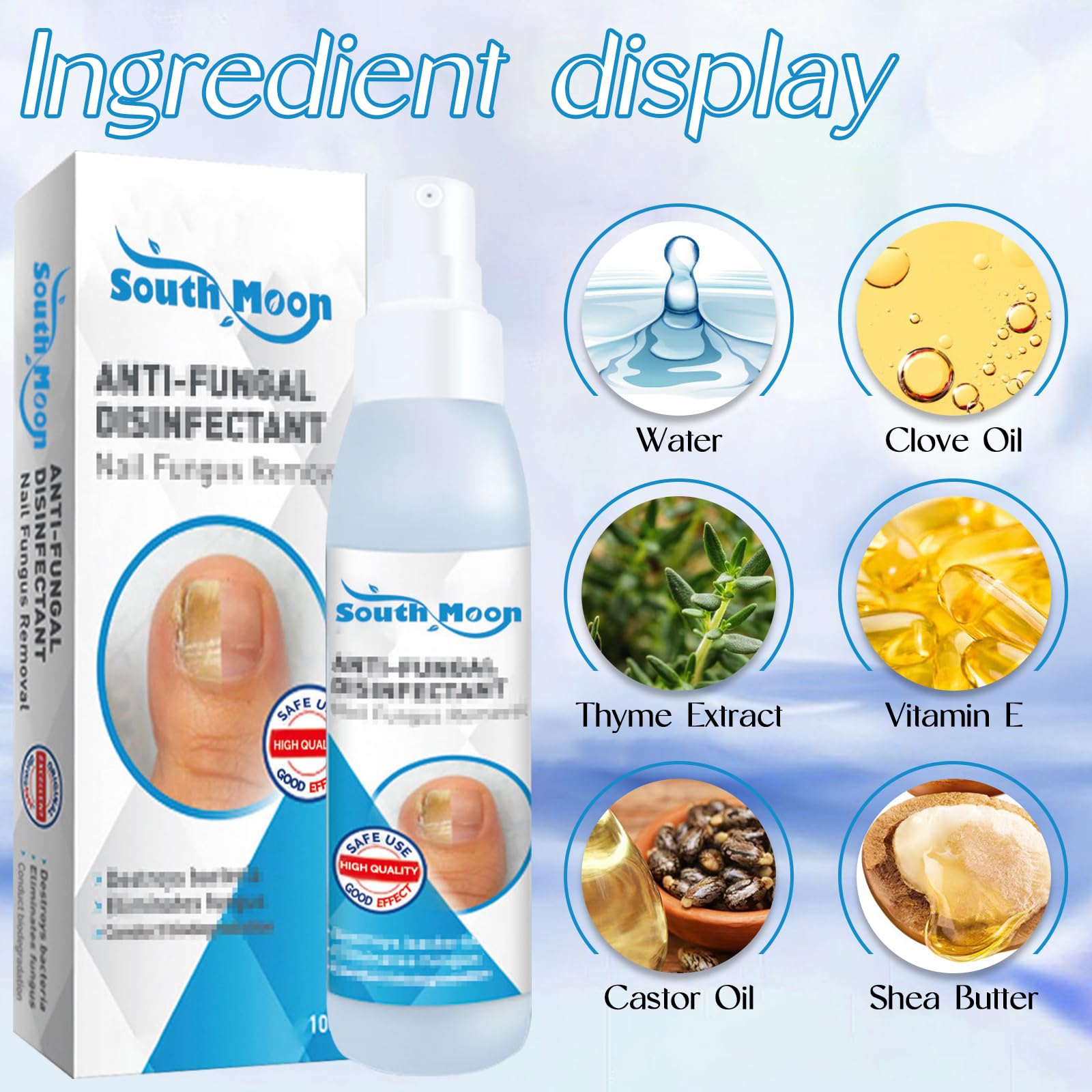 Spray para Cuidado de Pies 100ml - Hidratante para Piel y Uñas, Sin Aclarado, para Piel Suave y Uñas Brillantes, Fórmula de Secado Rápido - El Original de la Televisión