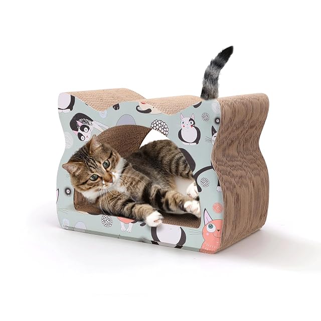 Nobleza Rascador de Cartón para Gatos con Forma de Gato