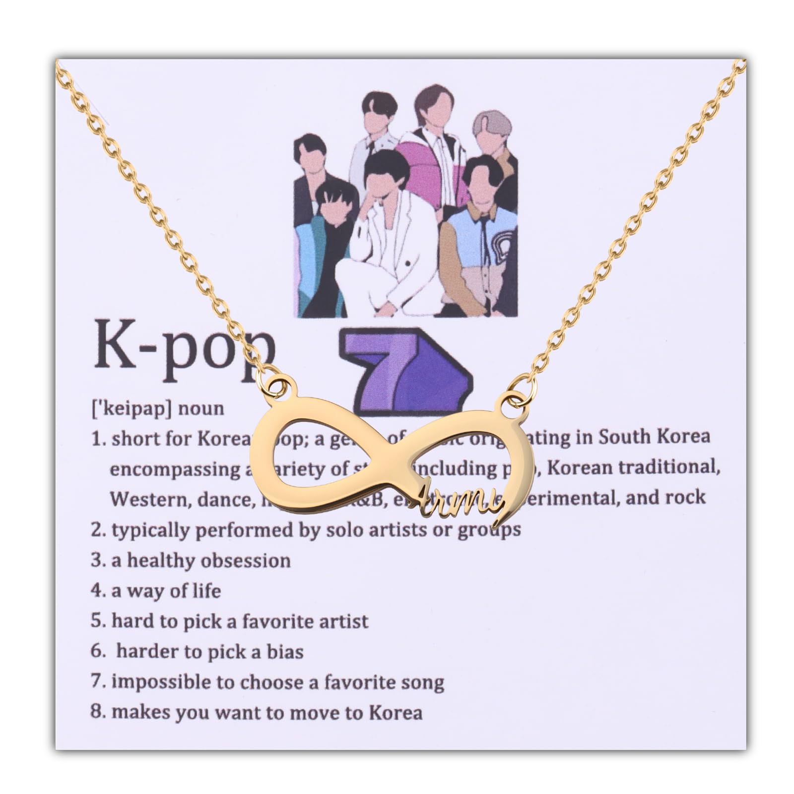 K-Pop Merchandise Korean Group Band Musical Necklace Group Members Fans Gift Korean Chara…
