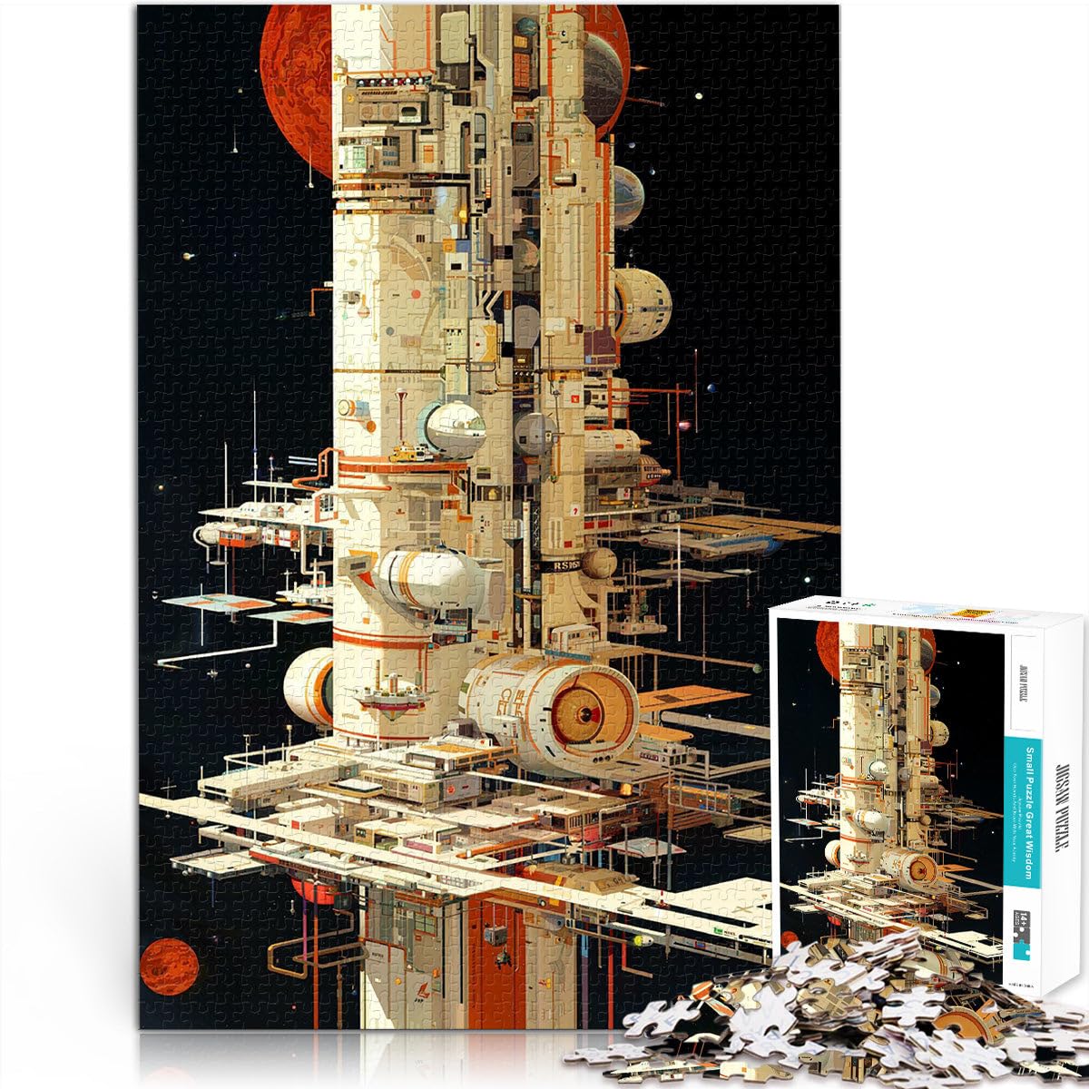 2000 Piece Jigsaw Puzzles for teenagers retrofuturism Lernspiele Heimdekoration Wunschliste mit dem Weihnachtsmann70x100cm — image 1
