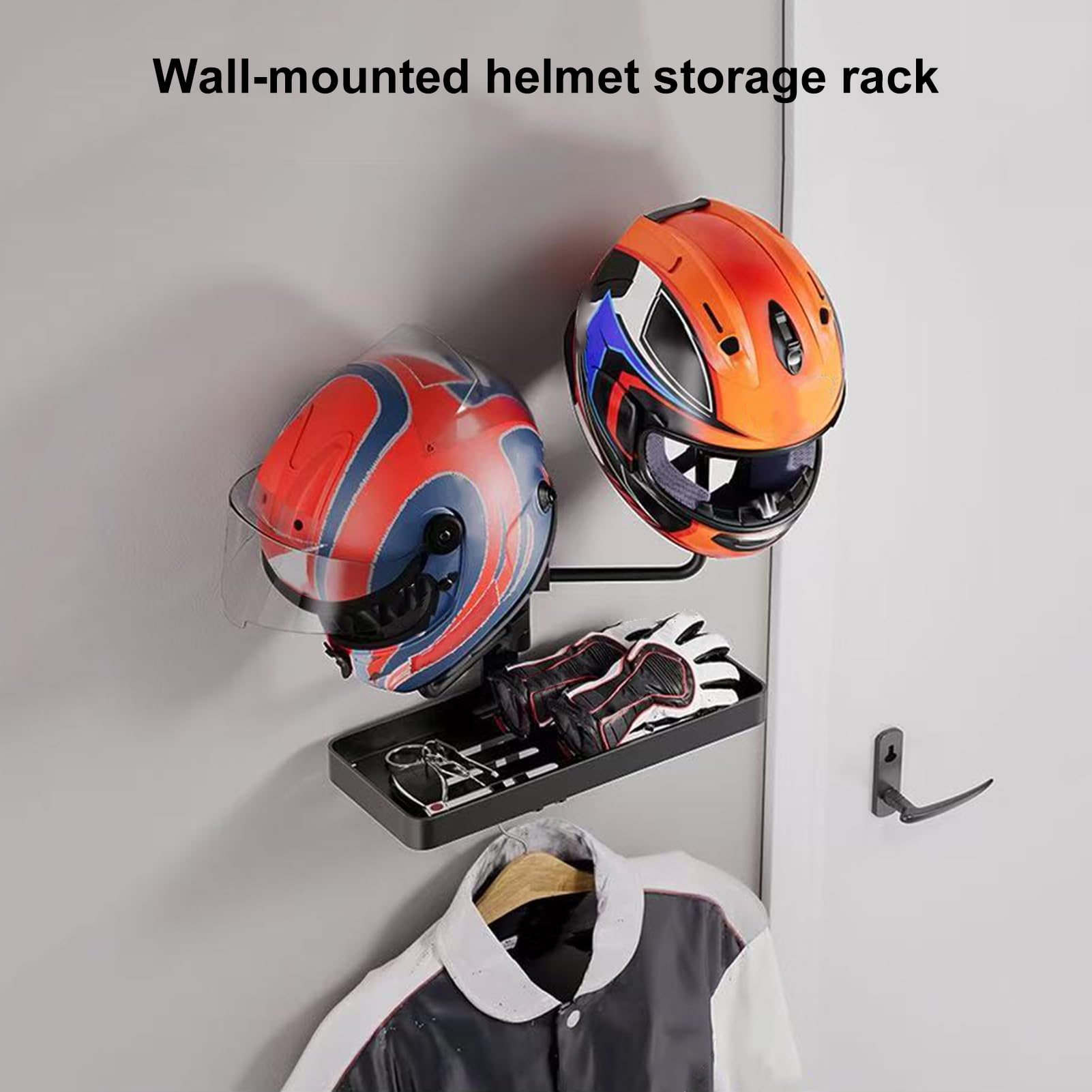 Support Casque Moto Accroche Garage Rangement Sport Motorisé