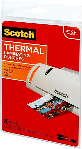 Miniatura 2 de Scotch - Bolsas de laminación térmicas, 5 mil de grosor para protección adicional, 4.37 x 6.36 pulgadas, 20 unidades (TP5900-20)