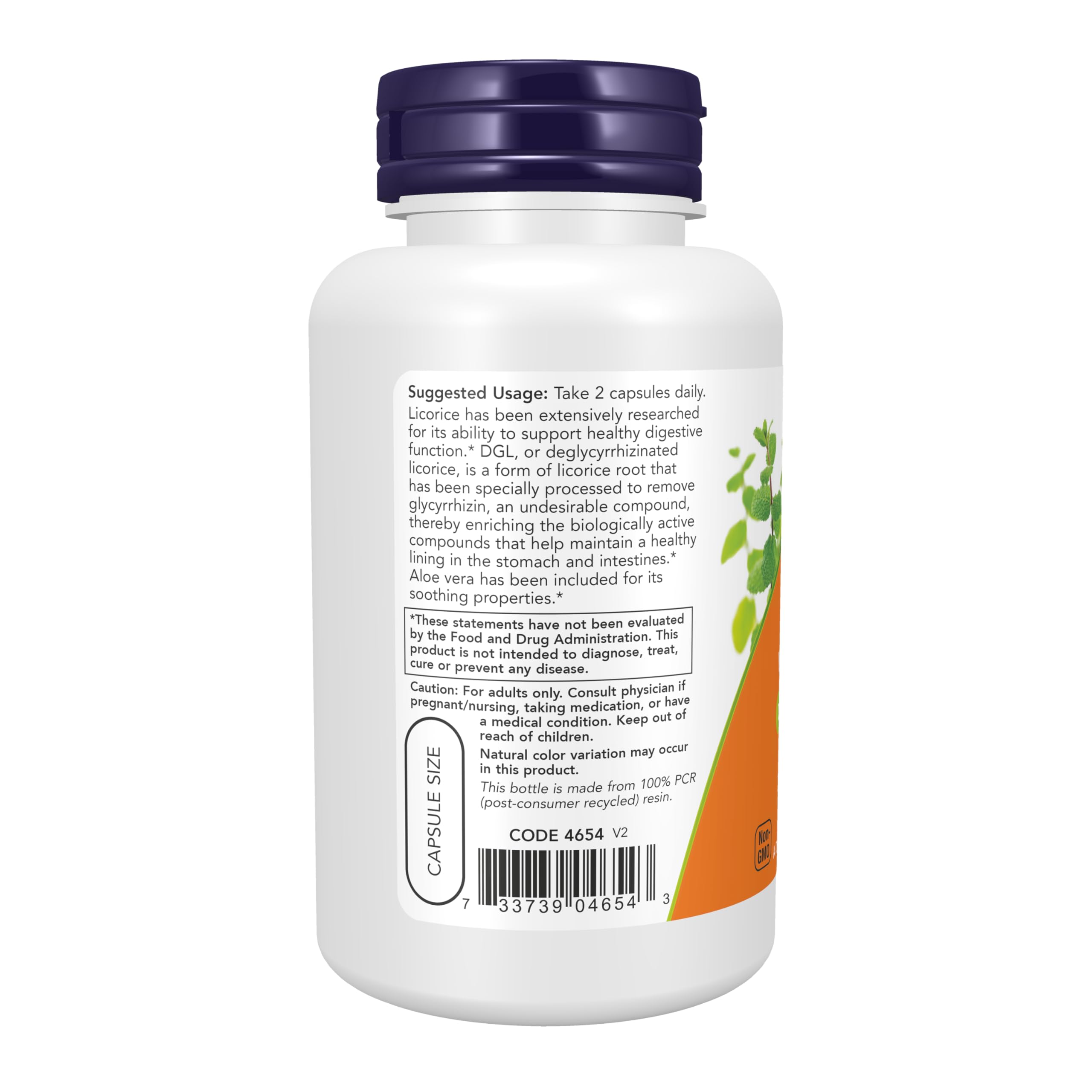 Amazon.com: NOW Foods Supplements, DGL with Aloe Vera (Deglycyrrhizinated  Licorice) Dietary Supplement, 100 Veg Capsules : Health & Household