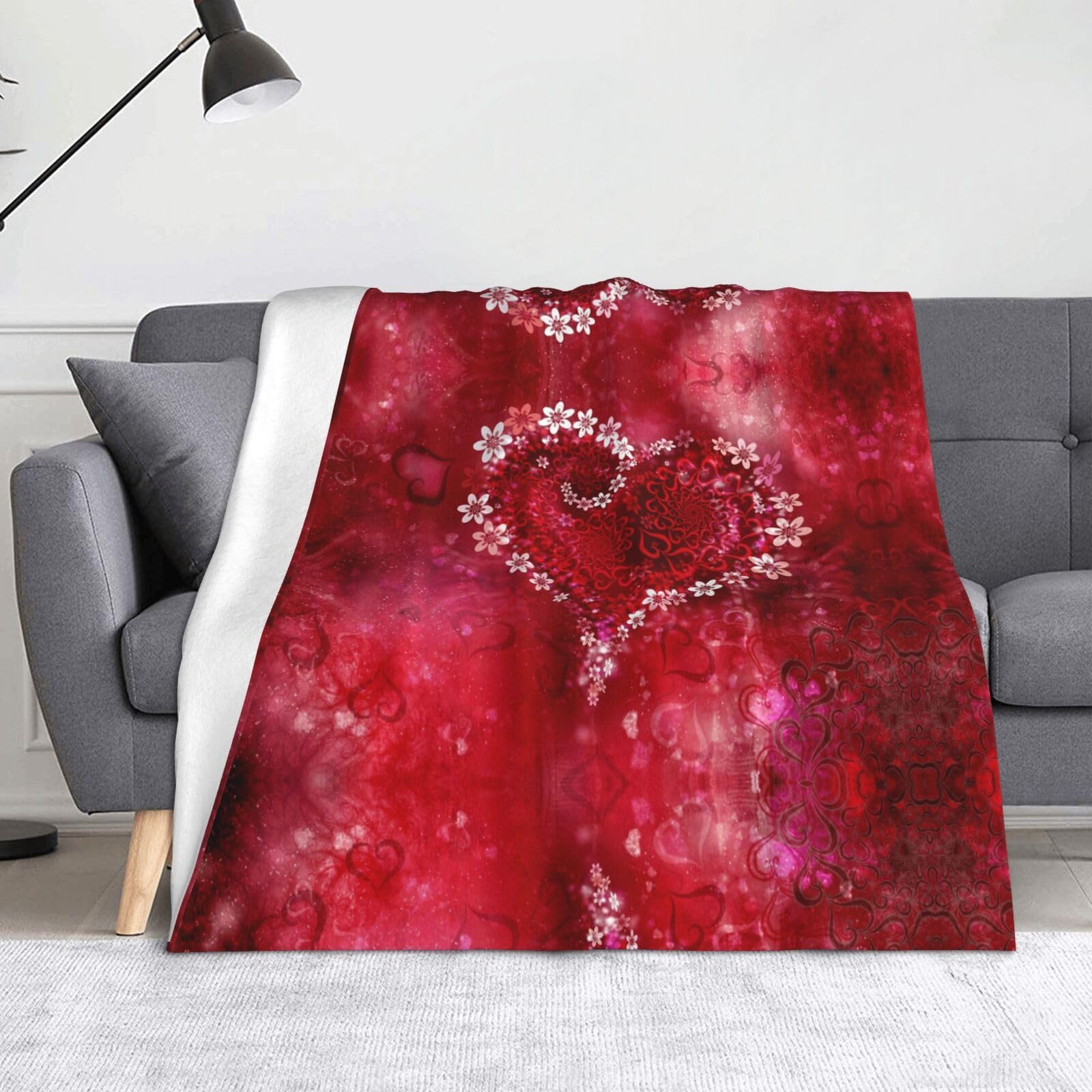 Couverture polaire romantique pour canapé et camping CHANGLEI 152x127cm