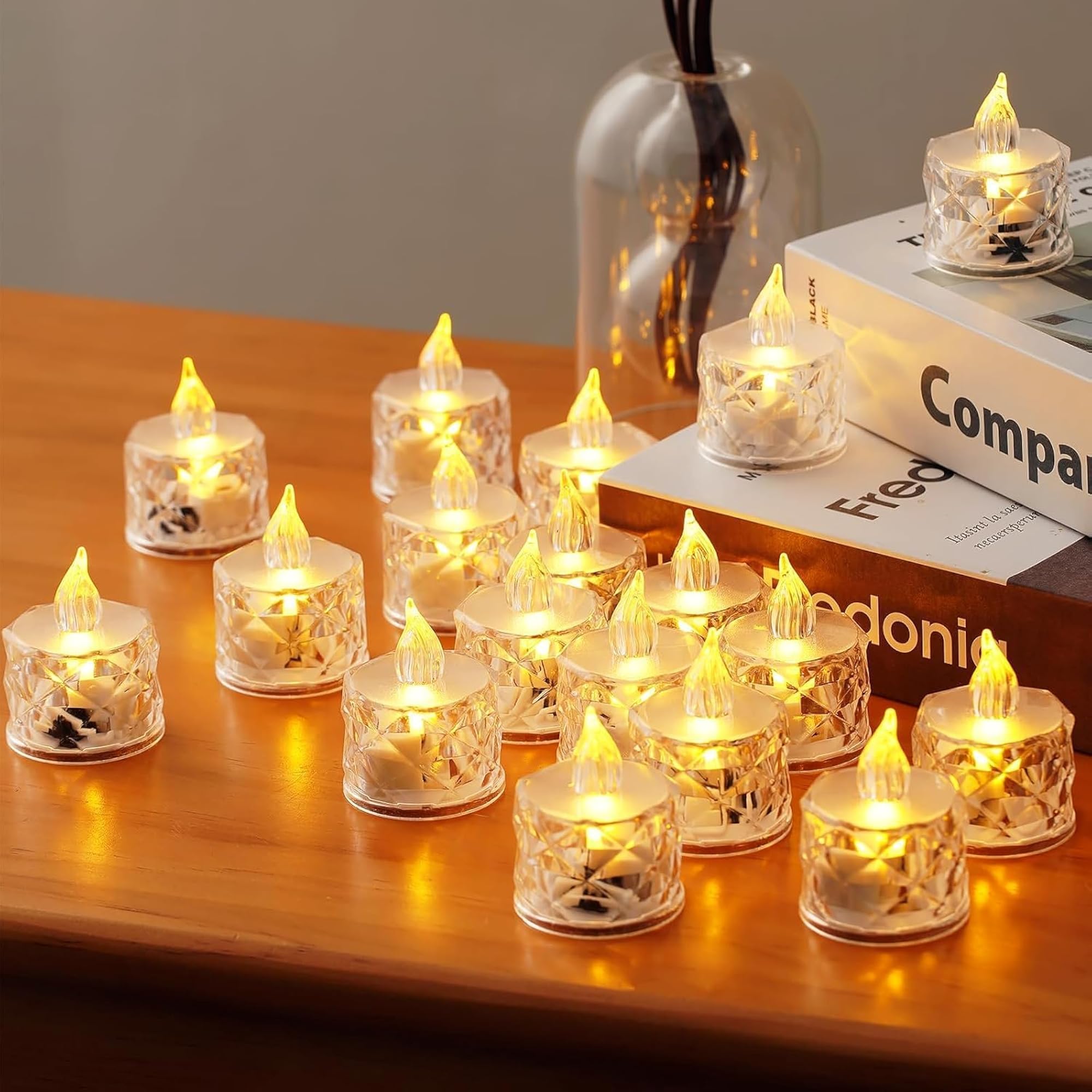 24 Pcs Flameless LED Tea Light Candles for Festive Decor