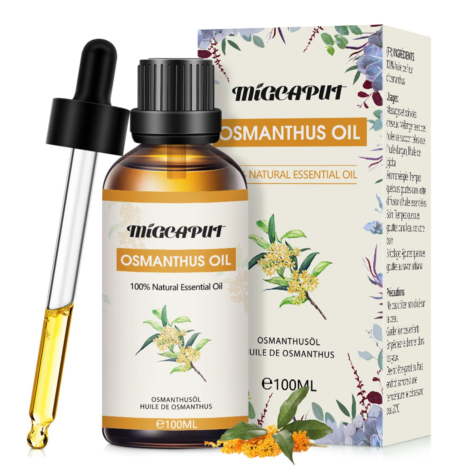 Migcaput 100ml Ätherisches Öl, Premium Kerzenduftöl Aroma Öl für Diffuser, Parfüm, Seifenherstellung