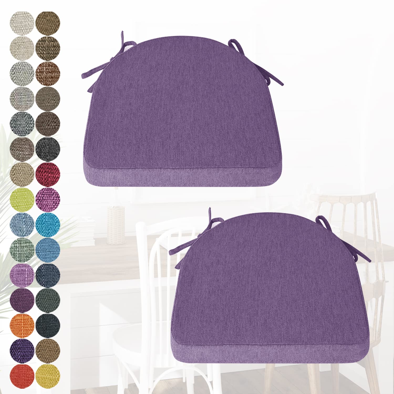 Coussins De Siège Lavables Antidérapants Semi-Circulaires - Confort Pour Chaise Salle à Manger, Bureau Ou Jardin