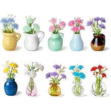 SMARTAKE 10 Pcs Cute Mini Ceramic Vase Magnets for Fridge Refrigerator