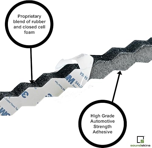 Miniatura 6 de Soundskins SSK-RINGV3 Kit de anillo de altavoz de espuma – (6) tiras de espuma acústica impermeables de 1 pulgada de alto rebote, y (4) almohadillas