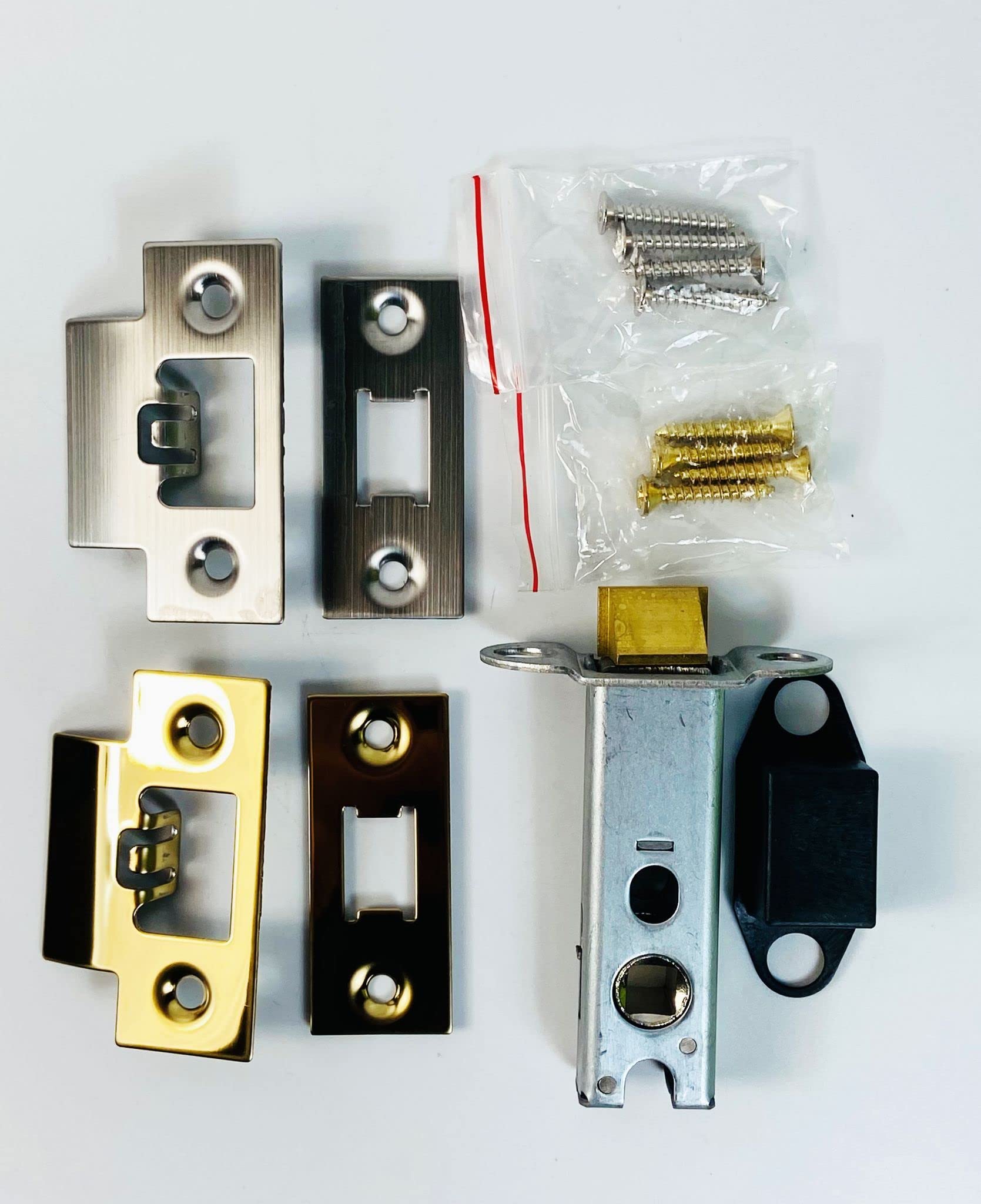 Architectural Tubular Latch for Internal Door Locks & Latches with Locks & Security in Dimension 75mm & Finish Satin Stainless Steel & Polished Brass